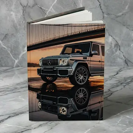 Mercedes G Wagon Silver Bridge Sunset Reflection