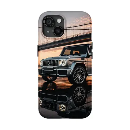 Mercedes G Wagon Silver Bridge Sunset Reflection