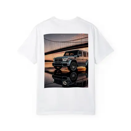 Mercedes G Wagon Silver Bridge Sunset Reflection