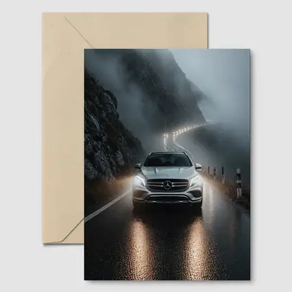 Mercedes GLE Foggy Mountain Road Night Drive