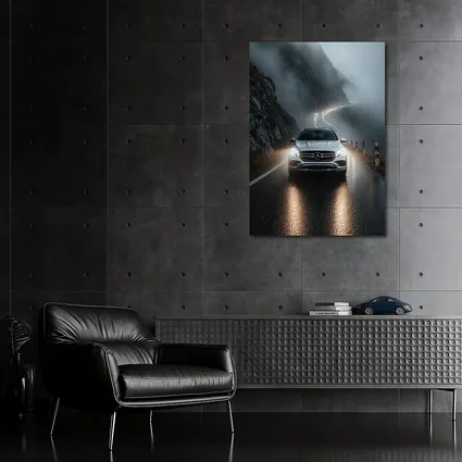 Mercedes GLE Foggy Mountain Road Night Drive