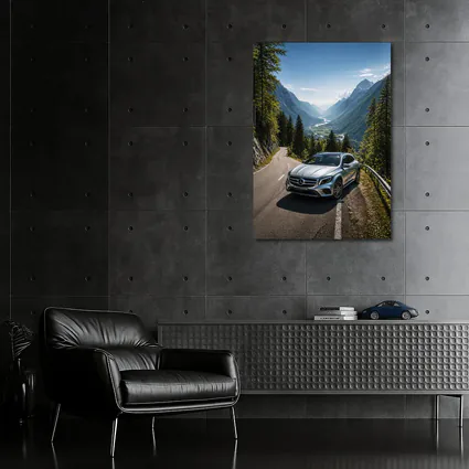 Mercedes Benz GLA On Mountain Alpine Road