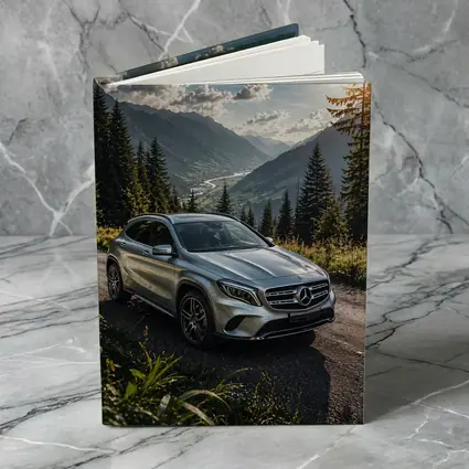 Mercedes Benz GLA Silver Mountain Road Scene