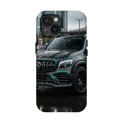 Mercedes GLB Custom Wrap Rainy City Street