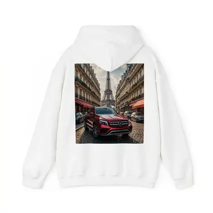 Mercedes GLB Red SUV Paris Streets