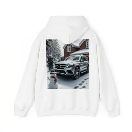 Mercedes Benz GLS Silver SUV Winter Snowman