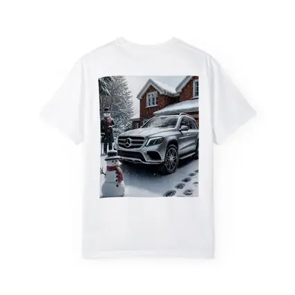 Mercedes Benz GLS Silver SUV Winter Snowman