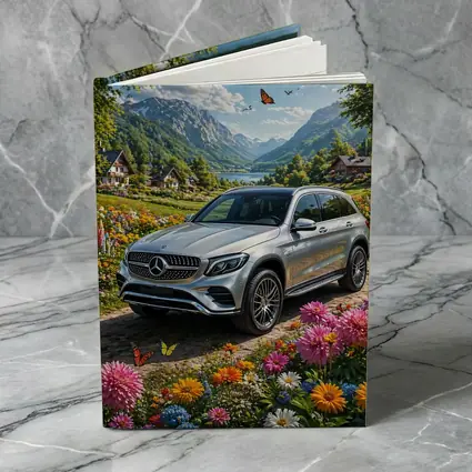 Mercedes Benz GLC Silver Mountain Floral Scene