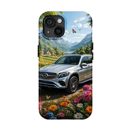 Mercedes Benz GLC Silver Mountain Floral Scene