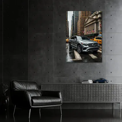 Mercedes Benz GLC Rainy New York Street