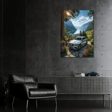Mercedes GLC Silver SUV Alpine Valley View
