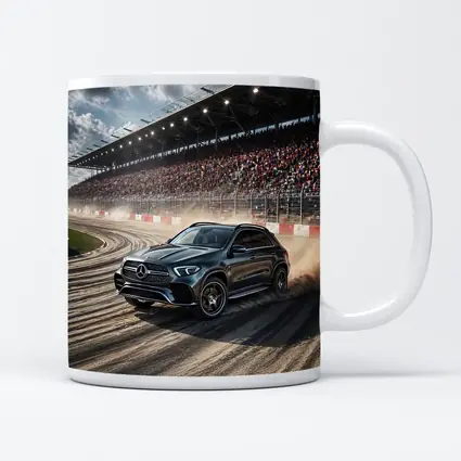 Mercedes Benz GLE Drifting Race Track Crowd
