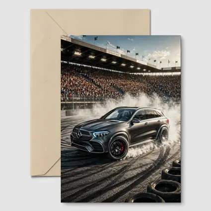 Mercedes GLE AMG Burnout Packed Stadium Track