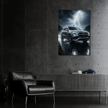 Mercedes Benz GLE Storm Lightning Rain