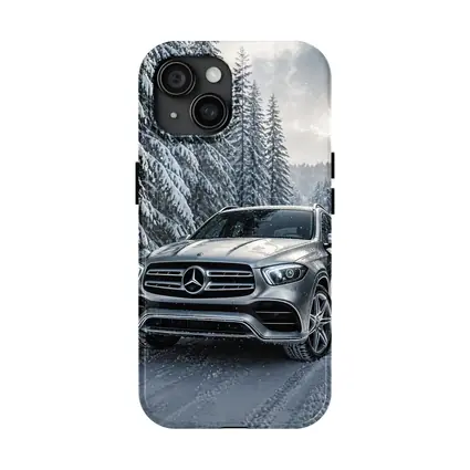Mercedes Benz GLE SUV Snowy Forest Road