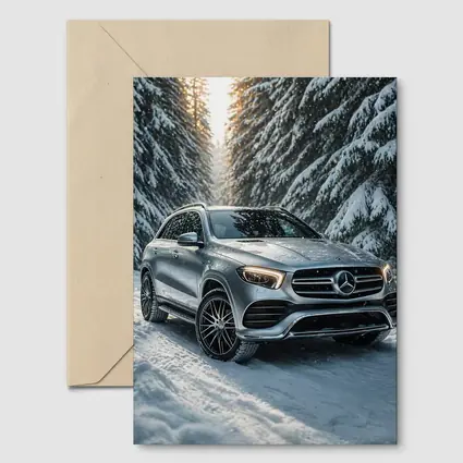 Mercedes Benz GLE Silver Snow Forest