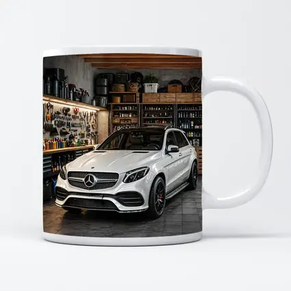 Mercedes GLE White SUV Garage Setting