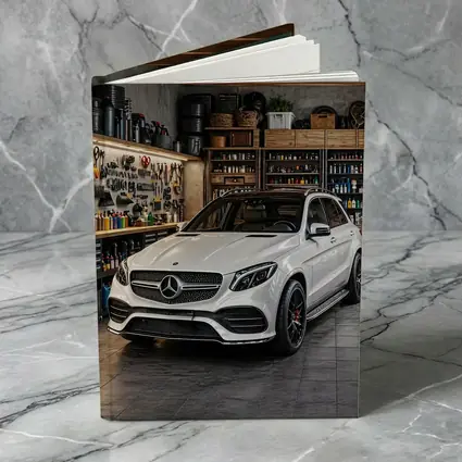 Mercedes GLE White SUV Garage Setting