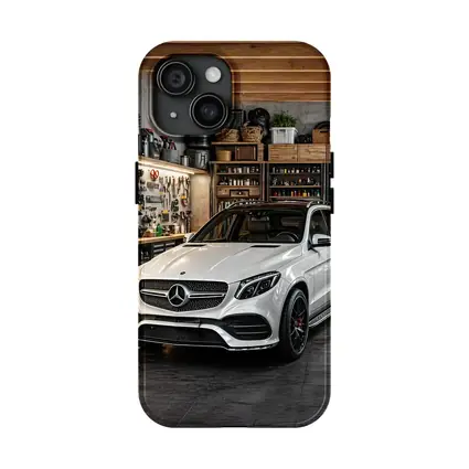 Mercedes GLE White SUV Garage Setting