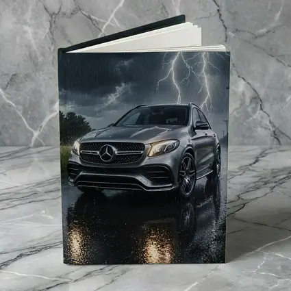Mercedes GLE SUV in Thunderstorm Rain