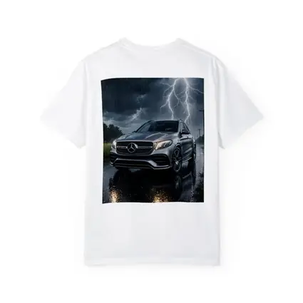 Mercedes GLE SUV in Thunderstorm Rain