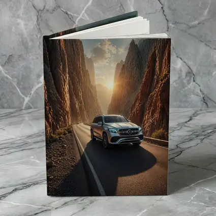 Mercedes GLS SUV Driving Through Rocky Canyon