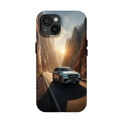 Mercedes GLS SUV Driving Through Rocky Canyon