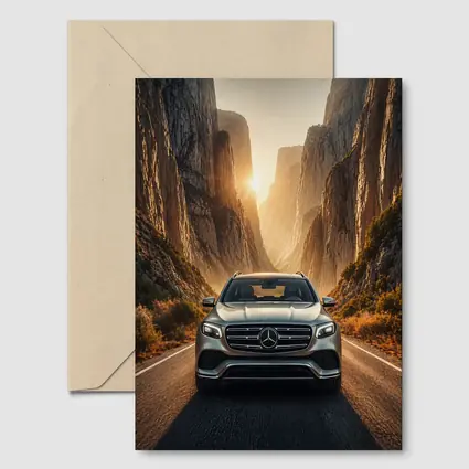 Mercedes GLS SUV Canyon Road Sunset