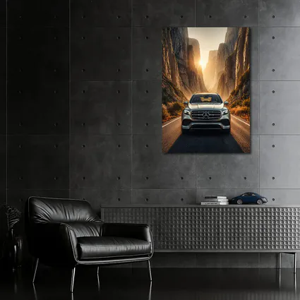 Mercedes GLS SUV Canyon Road Sunset
