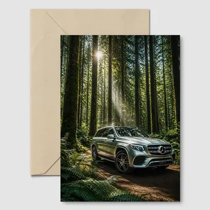 Mercedes Benz GLS SUV Forest Sunlight Drive