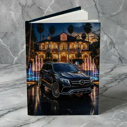 Mercedes GLS Black SUV Luxury Mansion Night