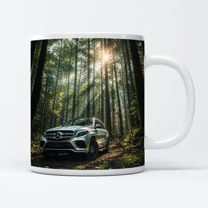 Mercedes Benz GLS Silver SUV Forest Light
