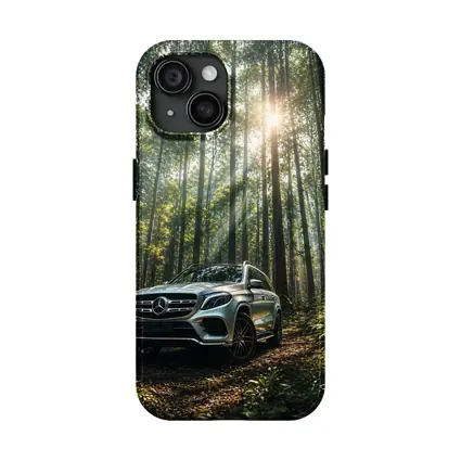 Mercedes Benz GLS Silver SUV Forest Light