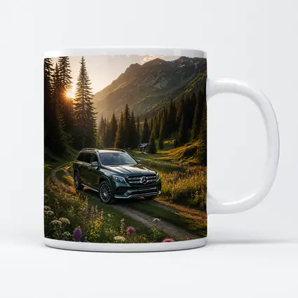 Mercedes Benz GLS Mountain Valley Sunset