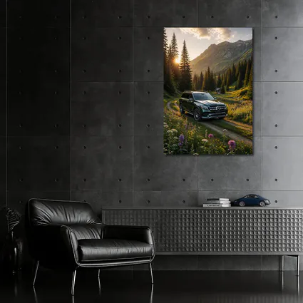 Mercedes Benz GLS Mountain Valley Sunset