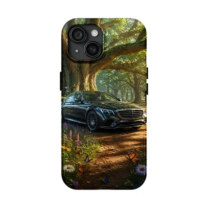 Mercedes S Class Parked In Enchanted Forest