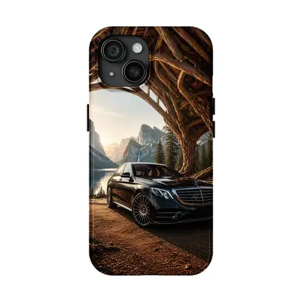 Mercedes S Class Black Mountain Lake Setting