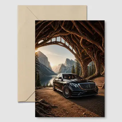 Mercedes S Class Black Mountain Lake Setting