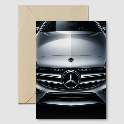 Mercedes C Class Hood Close Up Silver