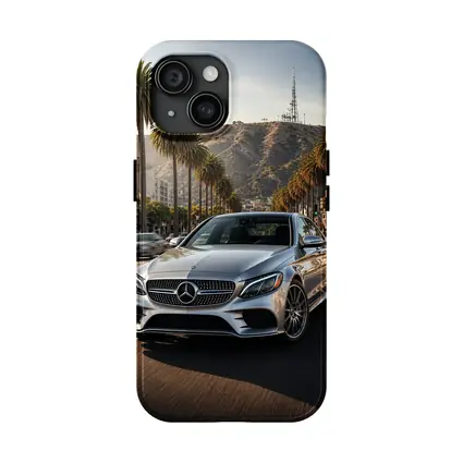 Mercedes C Class Silver Los Angeles Streets