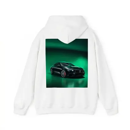 Mercedes AMG CLA Green Aurora Background