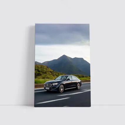 Mercedes E-Class Driving Through Mountain Road