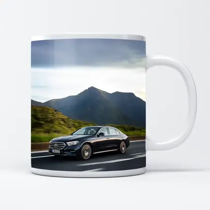 Mercedes E-Class Driving Through Mountain Road