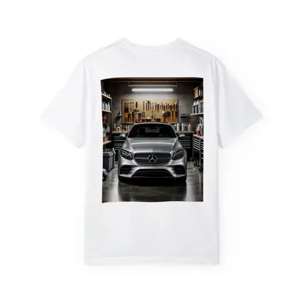 Mercedes E Class Silver Car In Garage