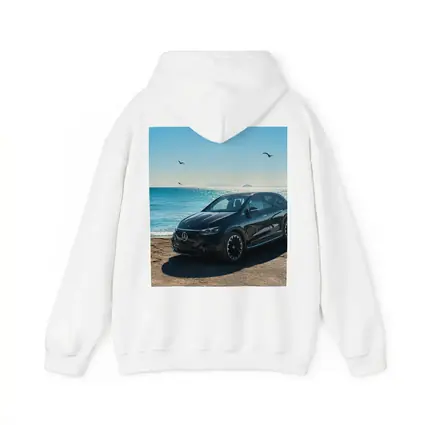 Mercedes EQS Black SUV Ocean Coast