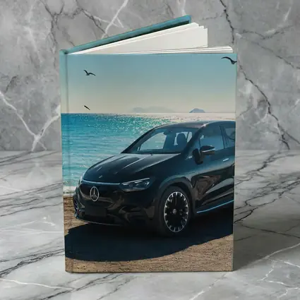 Mercedes EQS Black SUV Ocean Coast