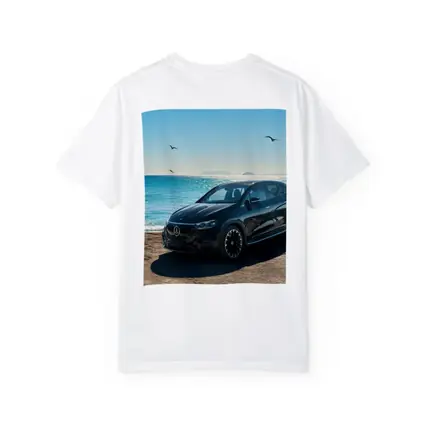 Mercedes EQS Black SUV Ocean Coast