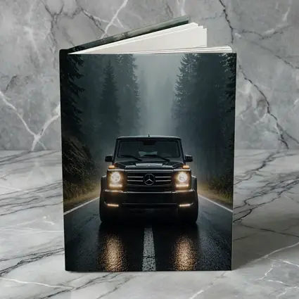 Mercedes G Class on Foggy Forest Road