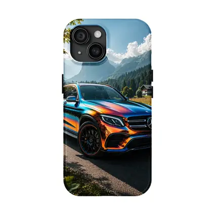 Mercedes GLC Iridescent Wrap Mountain Backdrop