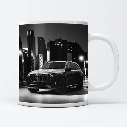 Mercedes GLS Night City Monochrome Street Scene